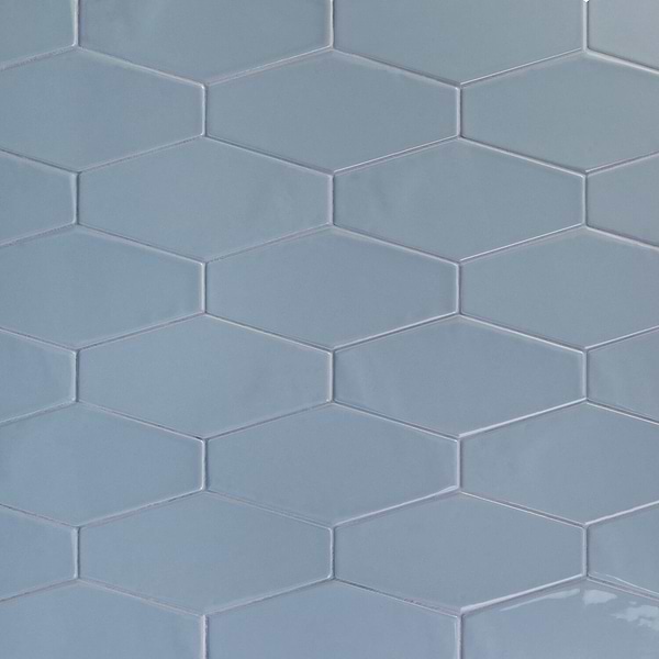 Manchester Hexagon Dew 4x8 Polished Ceramic Tile