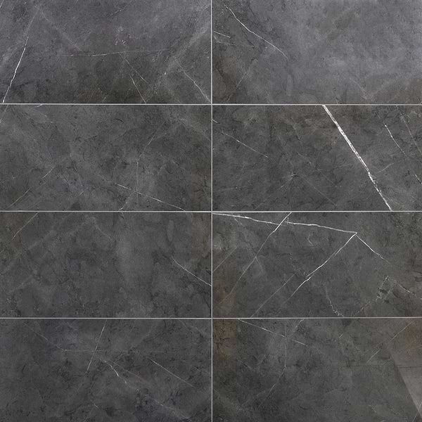 Marble Tech Amani Gray 12x24 Polished Porcelain Tile