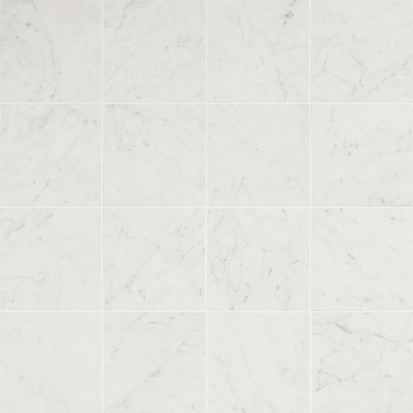 Marble Tech Bianco Gioia 6x6 Matte Marble Look Porcelain Tile