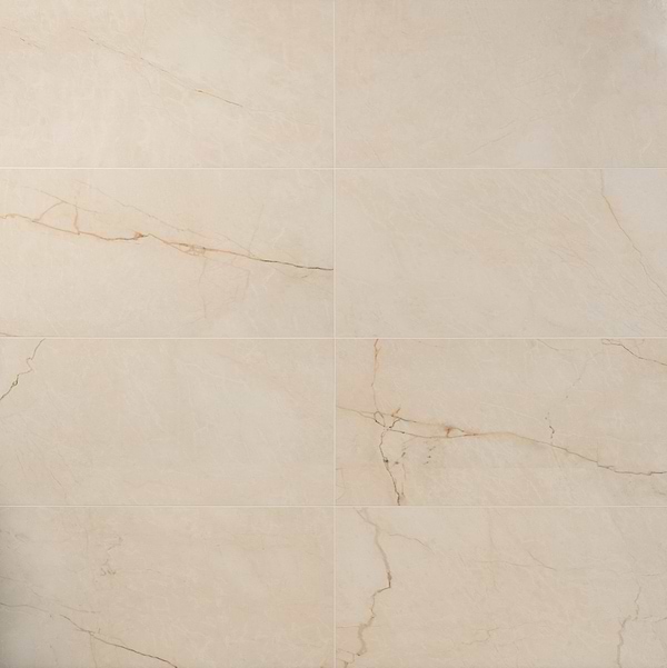 Marble Tech Crema Avorio 12x24 Polished Porcelain Tile