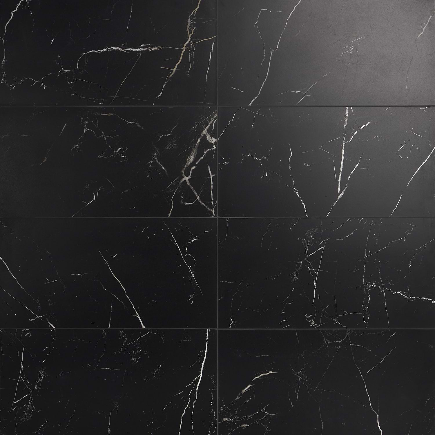 Marble Tech Port Laurent 12x24 Matte Nero Marquina Look Porcelain Tile