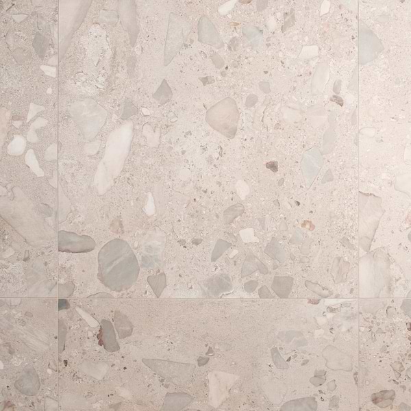 Piccoli Grande Sand Beige 36x36 Terrazzo Look Semi-Polished Porcelain Tile