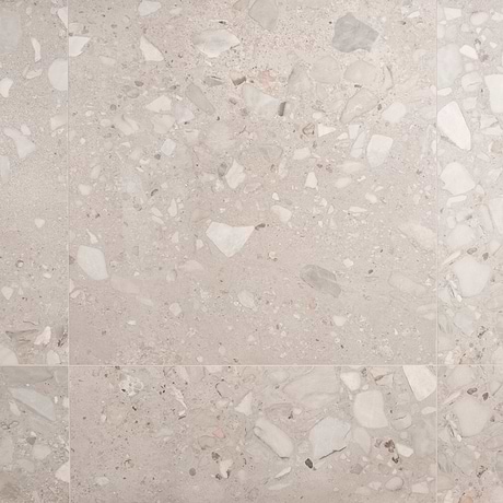 Piccoli Grande Warm Gray 36x36 Terrazzo Look Semi-Polished Porcelain Tile