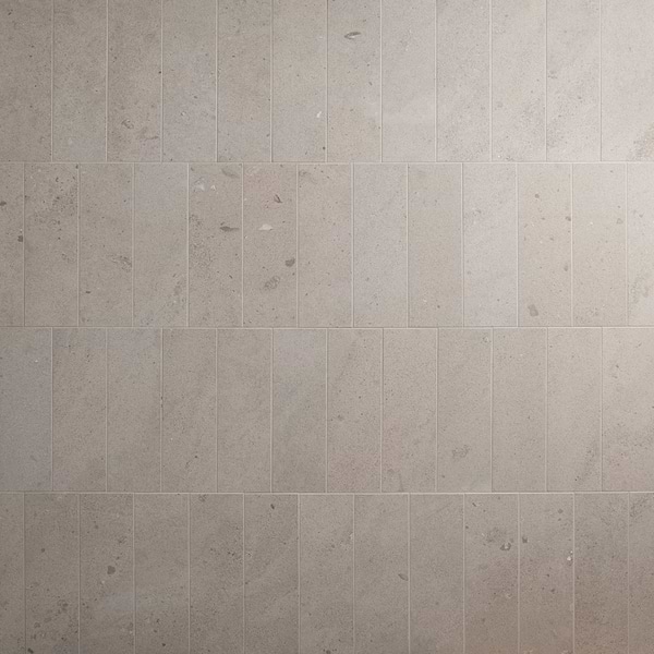 Piccoli Petite Warm Gray 4x12 Terrazzo Look Matte Porcelain Tile