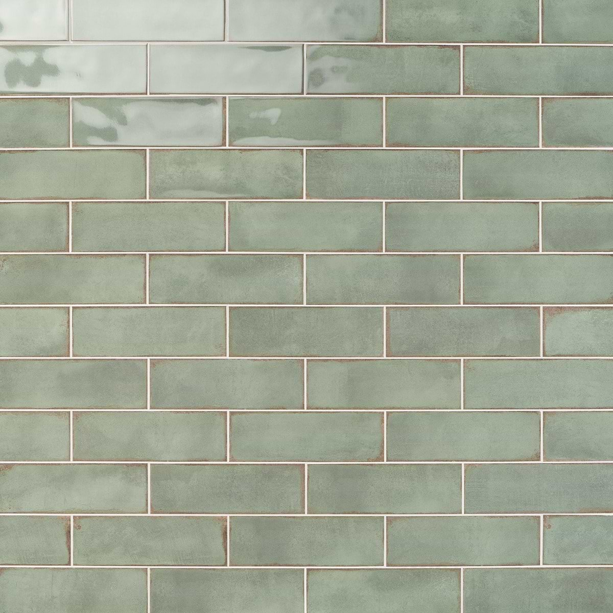 Los Lunas Green 4x12 Polished Ceramic Subway Wall Tile