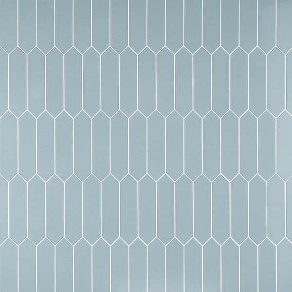 Tehama Blue 3x12 Picket Crackled Ceramic Tile