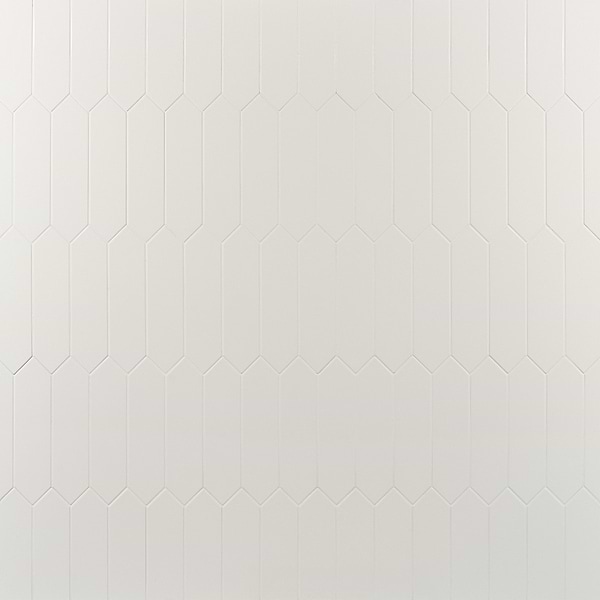 Tehama White 3x12 Picket Crackled Ceramic Tile