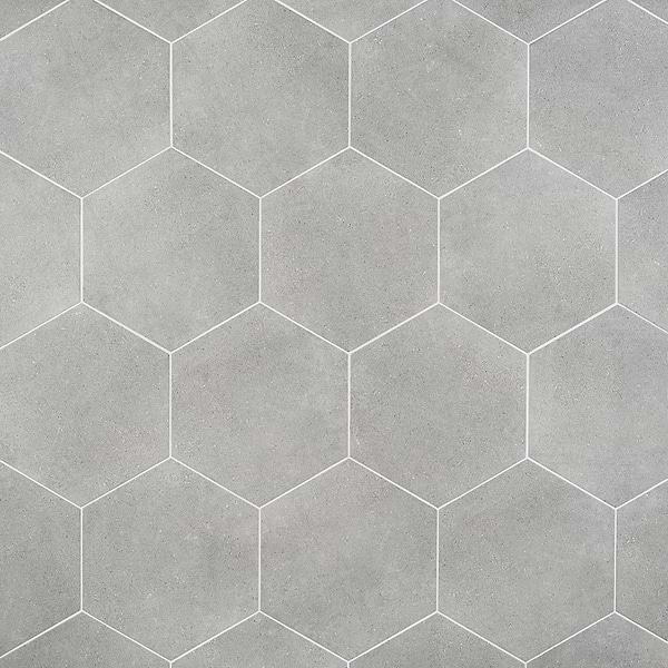 Pergola Gray 12.5" Hexagon Matte Porcelain Tile