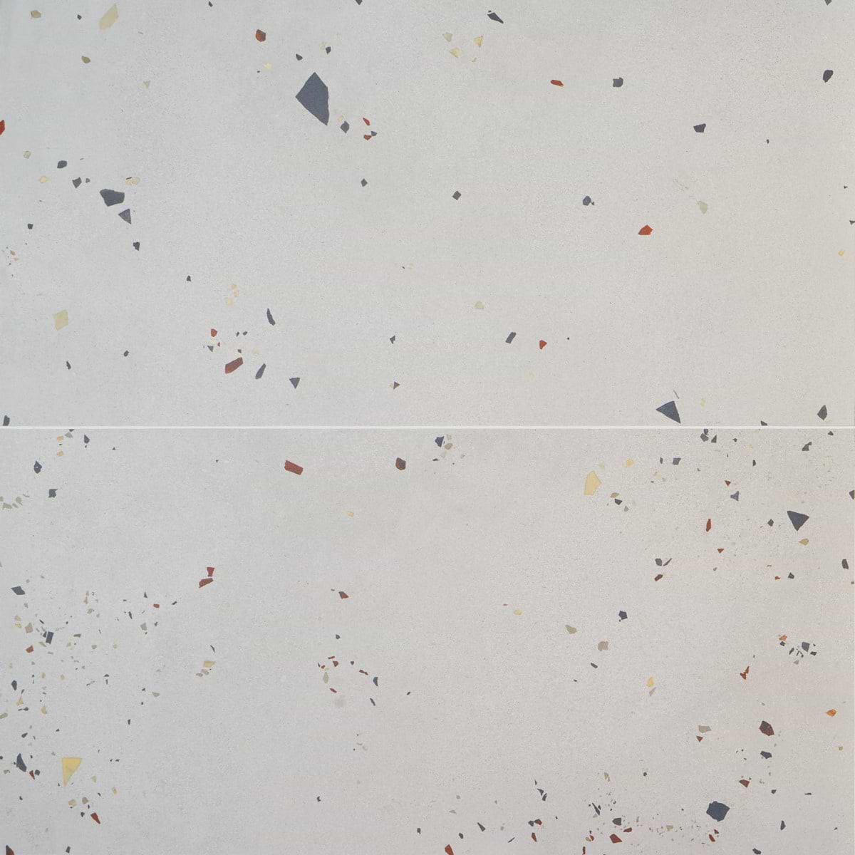 Kobe Cement Ice White 24x48 Terrazzo Look Matte Porcelain Tile