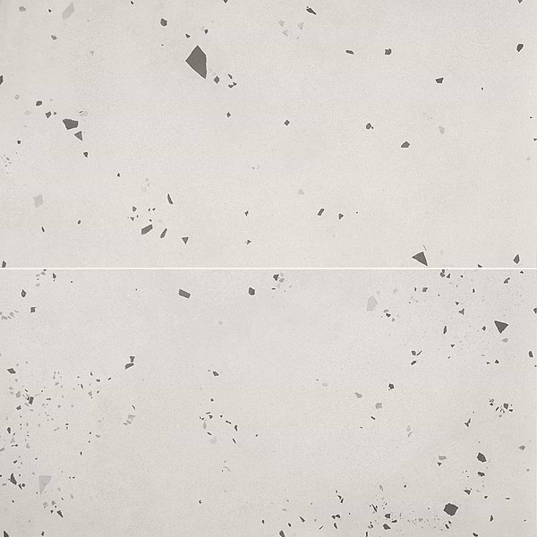 Kobe Cement Ice White 24x48 Terrazzo Look Matte Porcelain Tile