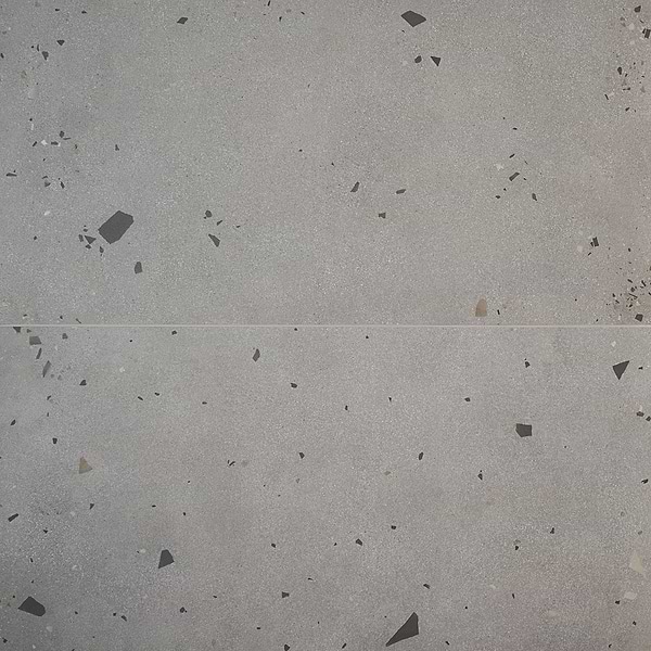 Kobe Cement Smoke Gray 24x48 Terrazzo Look Matte Porcelain Tile