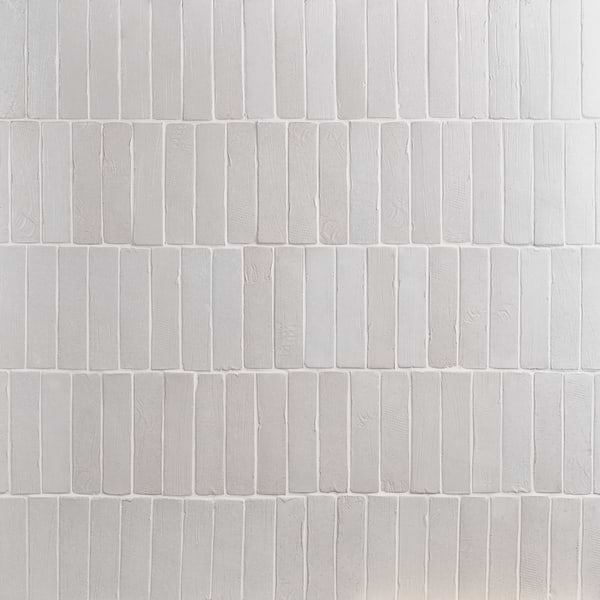 Impress Blanco White 2x10 Handmade Matte Terracotta Tile