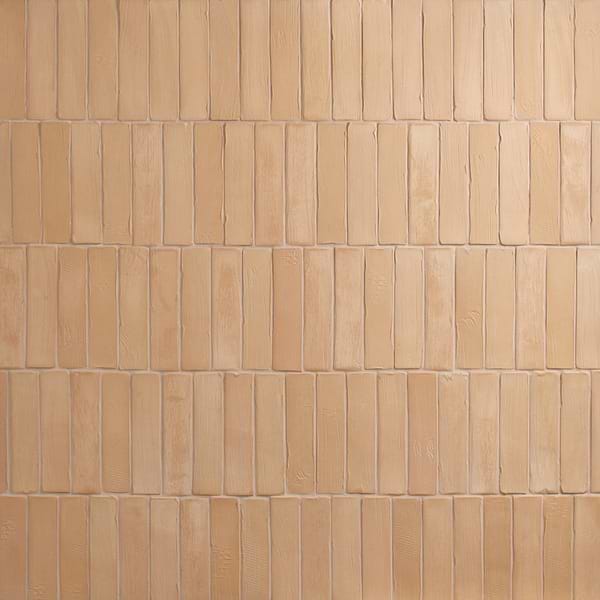 Impress Sand Terracotta 2x10 Handmade Matte Terracotta Tile