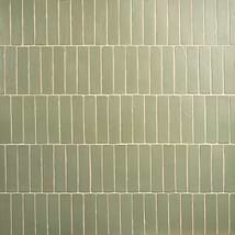 Impress Verde Green 2x10 Handmade Matte Terracotta Tile