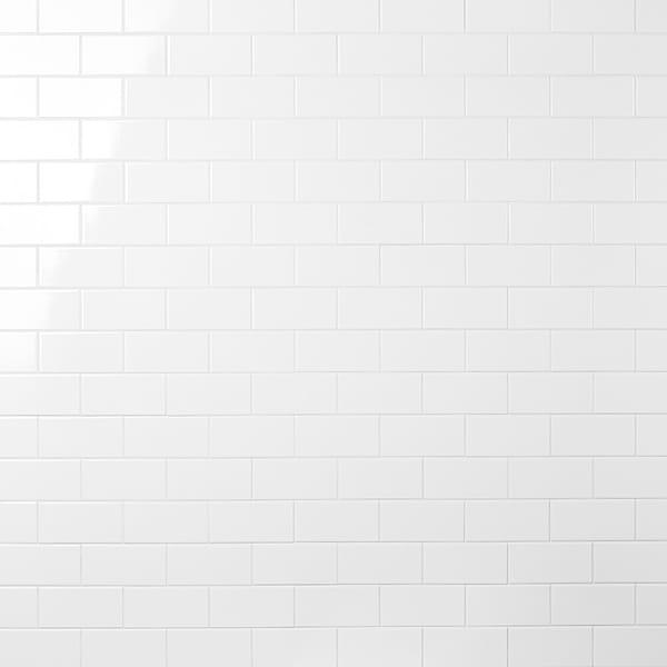 Basic White 3x6 Polished Ceramic Subway Wall Tile