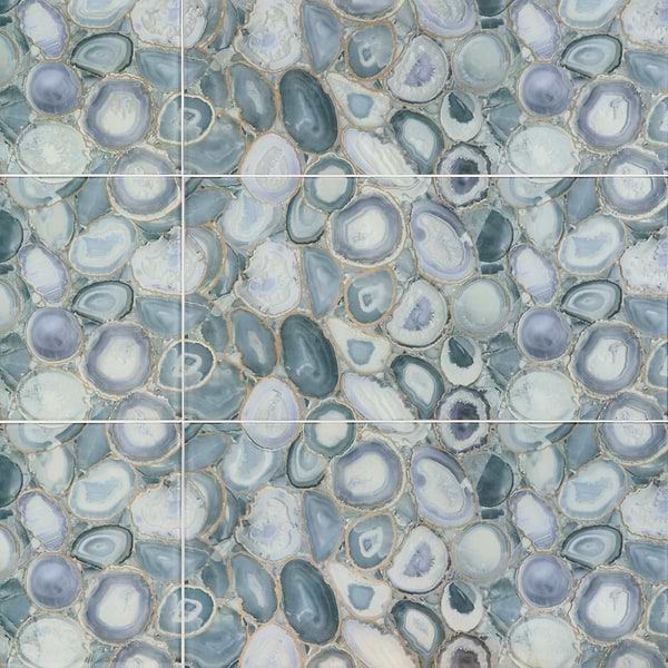Agate Glass Silver Gray 18x36 Polished Glass Tile
