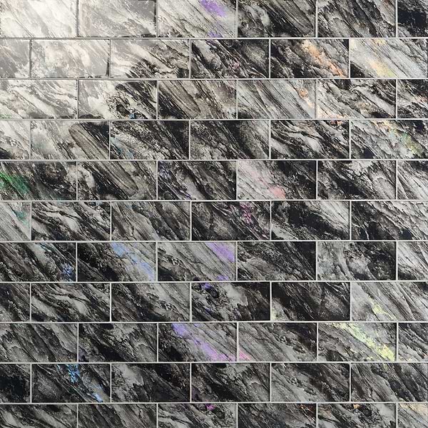 Gem Black Diamond 4x9 Polished Glass Tile