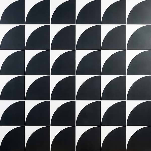 Stacy Garcia Maddox Deco Floor Charcoal Black 8x8 Matte Porcelain Tile