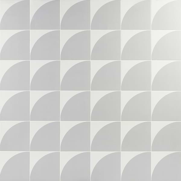 Stacy Garcia Maddox Deco Floor Cool Gray 8x8 Matte Porcelain Tile