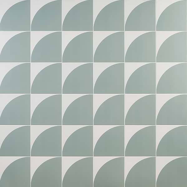 Stacy Garcia Maddox Deco Floor Mineral Green 8x8 Matte Porcelain Tile