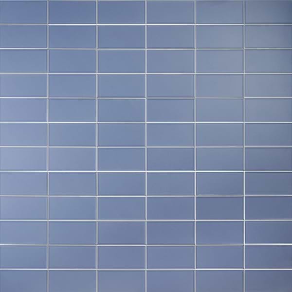 Stacy Garcia Maddox Frame Azul 4x8 Matte Ceramic Subway Tile