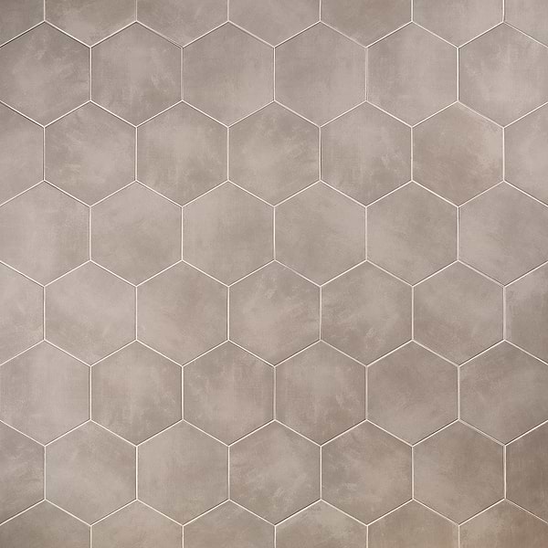 HexArt Gris 8" Porcelain Matte Tile 