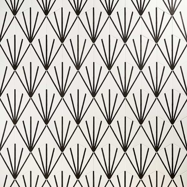 HexArt Blanco Deco 8" Porcelain Matte Tile