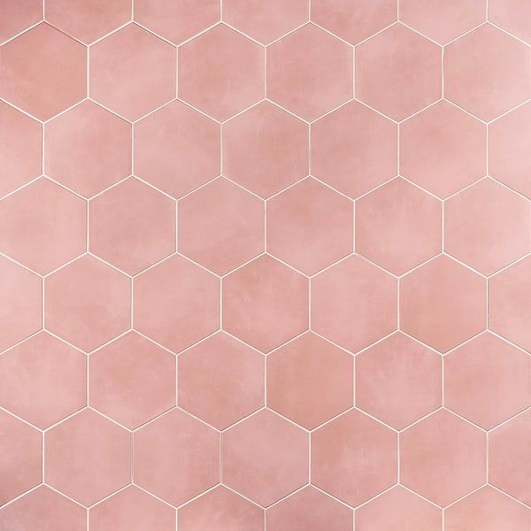 HexArt Rose 8" Porcelain Matte Tile