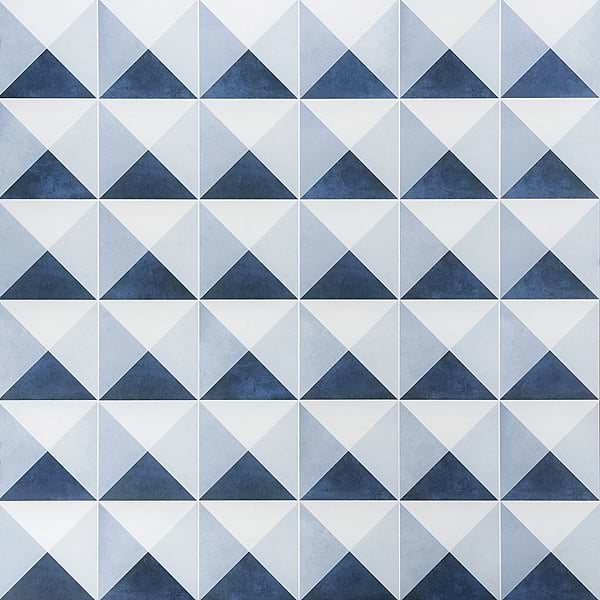 Art Geo by Elizabeth Sutton Deco Prism Blue 8x8 Matte Porcelain Tile