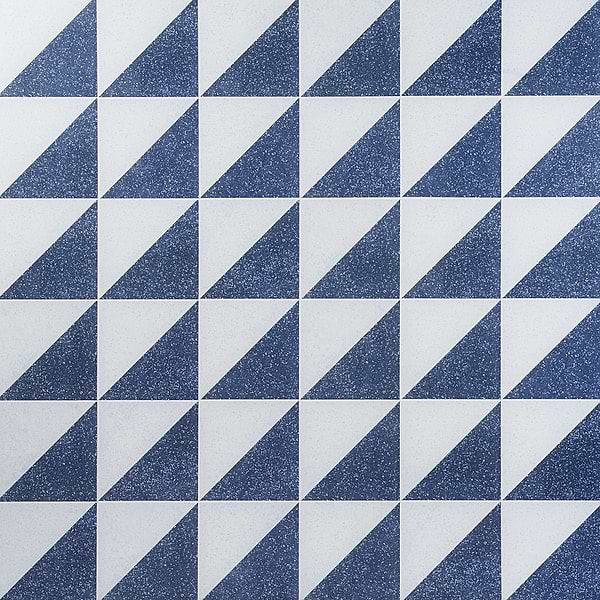Art Geo Terrazzo Dos Blue by Elizabeth Sutton 8x8 Matte Porcelain Tile