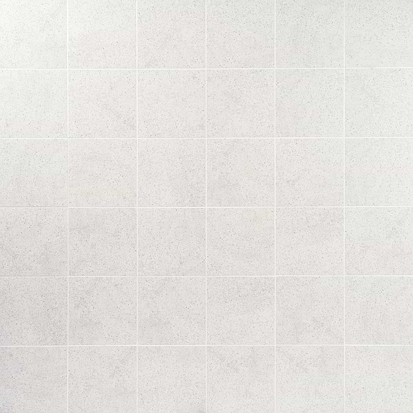 Art Geo by Elizabeth Sutton Terrazzo White Grigio 8x8 Matte Porcelain Tile