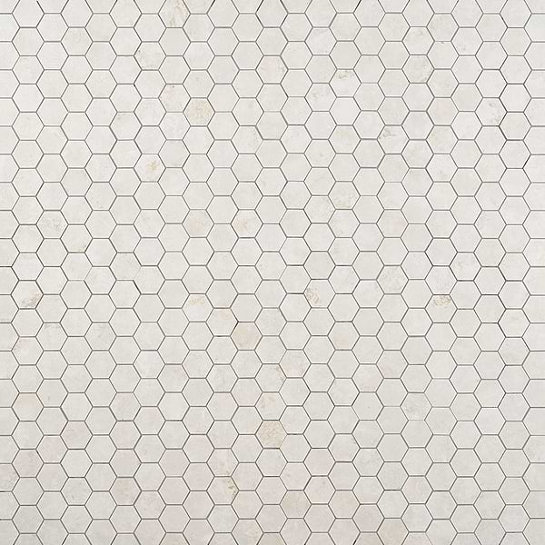 Portrait Ivory 2" Hexagon Matte Porcelain Mosaic Tile