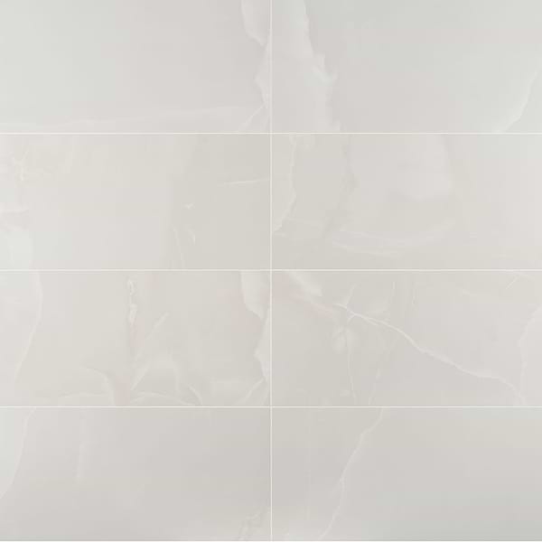 DreamStone Aztec Onyx Bianco 12x24 Polished Porcelain Tile