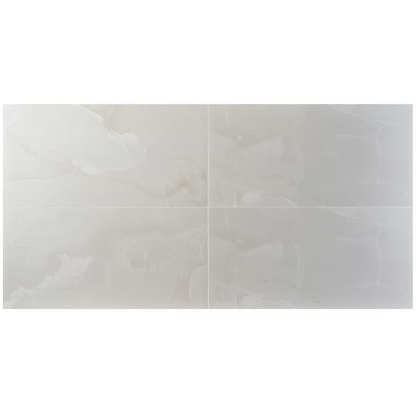 DreamStone Aztec Onyx Bianco 24x48 Polished Porcelain Tile
