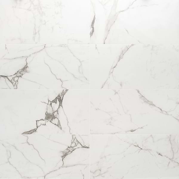 DreamStone Statuario Venato 12x24 Polished Porcelain Tile