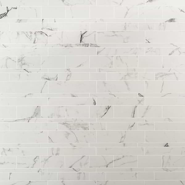 DreamStone Statuario Venato Railroad Matte Porcelain Mosaic