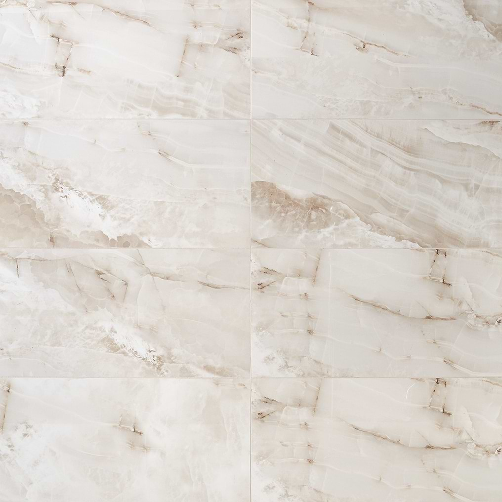 Basic Marble Onyx Aurelia Beige 12x24 Polished Porcelain Tile