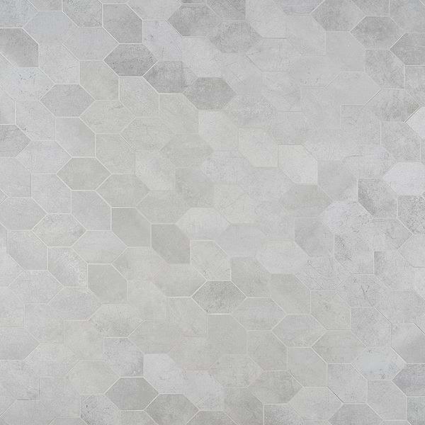 Bond Nimbus Silver Foliage Matte Porcelain Mosaic Tile
