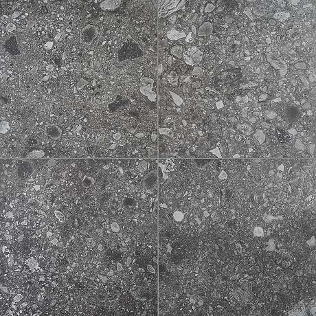 Rizo Charcoal Gray 24x24 Terrazzo Look Matte Porcelain Tile