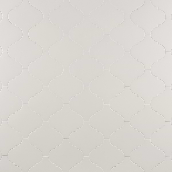 Zeal Arabesque White 8x8 Matte Porcelain Tile