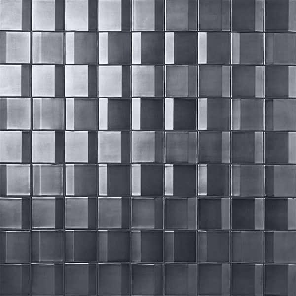 Zeal Edge 3D Gunmetal Gray 5x5 Glazed Porcelain Tile