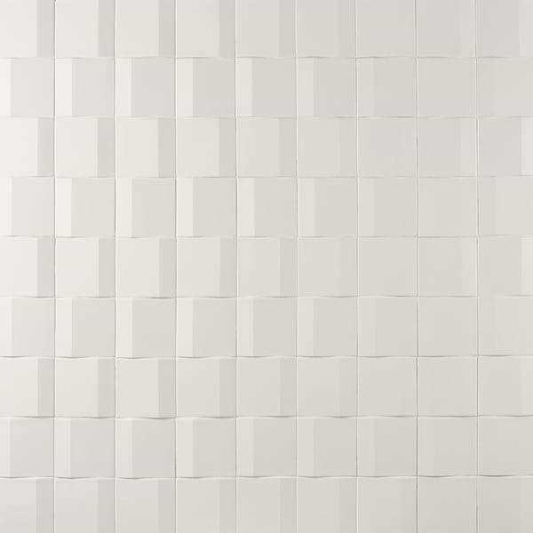 Zeal Edge 3D White 5x5 Matte Porcelain Tile