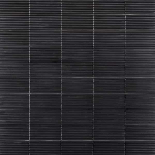 Zeal Linear 3D Gunmetal Gray 5x10 Glazed Porcelain Tile