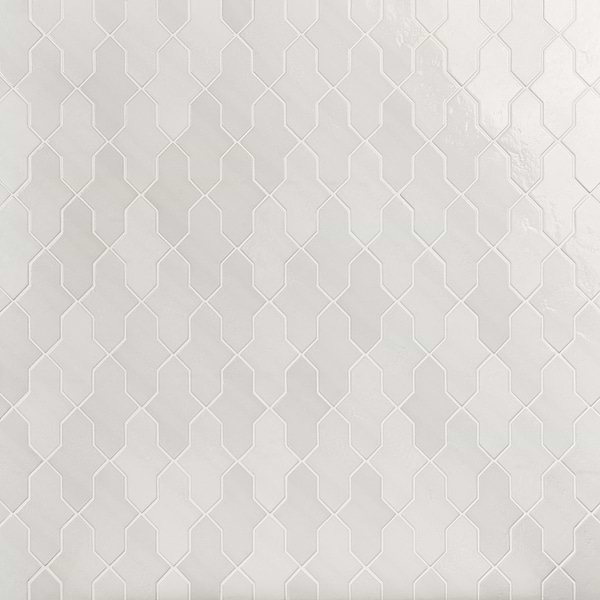 Parma Cruz White 5x8 Terracotta Look Polished Porcelain Tile