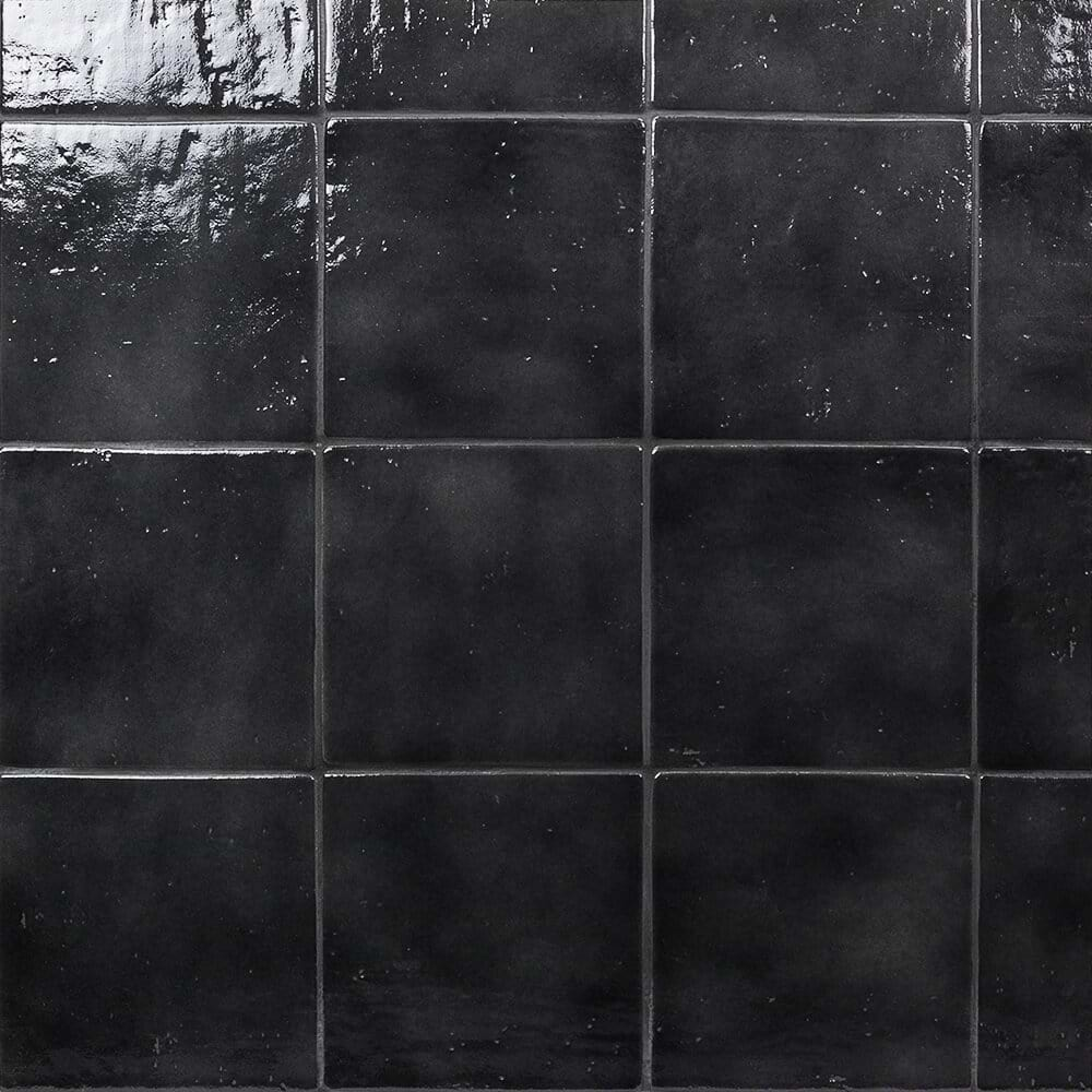 Disco-Cavallo Overcast Black 7x7 Glossy Porcelain Tile