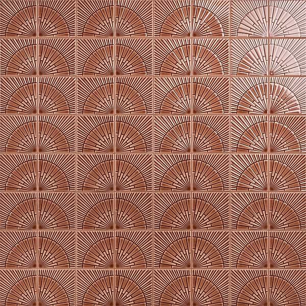 Stacy Garcia Radius Espresso Brown 6x6 3D Crackled Glossy Ceramic Tile