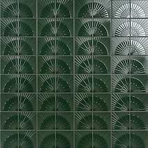 Stacy Garcia Radius Forest Green 6x6 3D Crackled Glossy Ceramic Tile