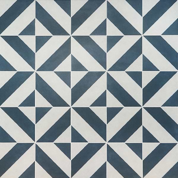 Auteur Diagonals Navy 9x9 Porcelain Tile