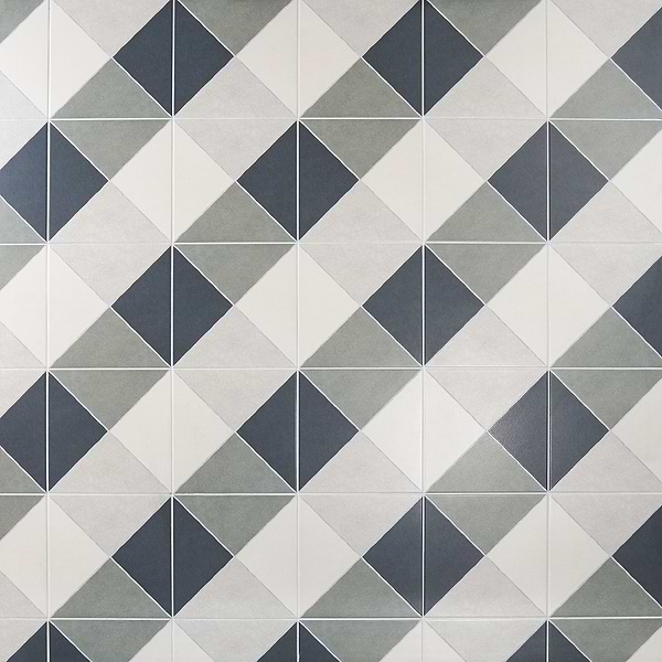 Auteur Diamond Plaid Navy Blue Matte 9x9 Porcelain Tile