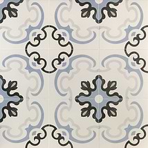 Bella Met 9x9 Blue & White Matte Porcelain Tile